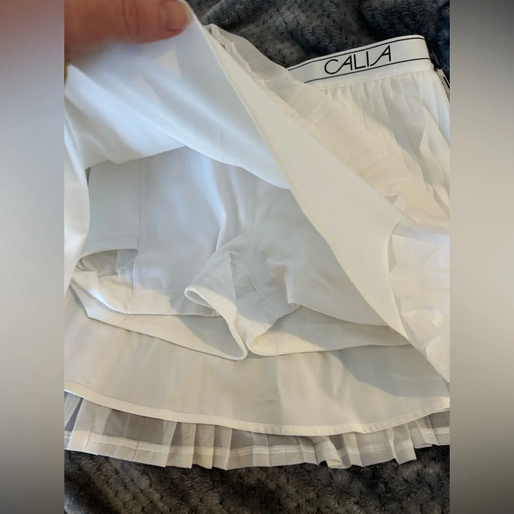 NWT Calia by Carrie Underwood Women's SzS White Pleated Tennis Pickelball Skort - Picture 7 of 7